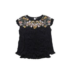 Anthropologie Seen Worn Kept Bethany Embroidered Blouse S P Boho Prairie Folk